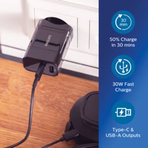 Phillips 30W ultra hurtig PD oplader til stikkontakt