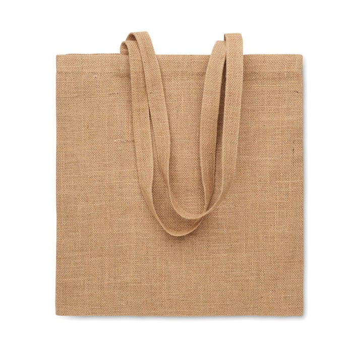 Jute-indkøbspose med langt skaf