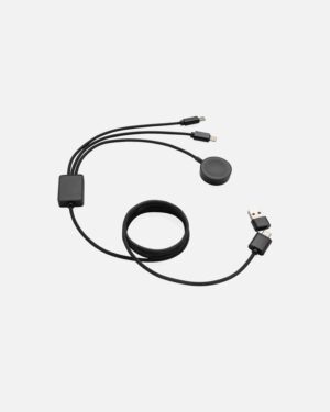 Terra RCS rPET 6-i-1 ladekabel med ur-oplader