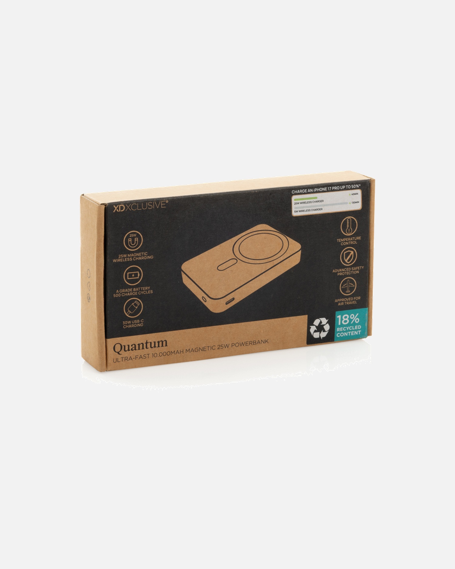 Quantum RCS ultrahurtig 10.000 mAh magnetisk 25W powerbank