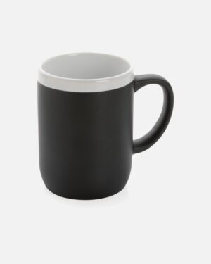 Keramisk krus med hvid kant 300ml.