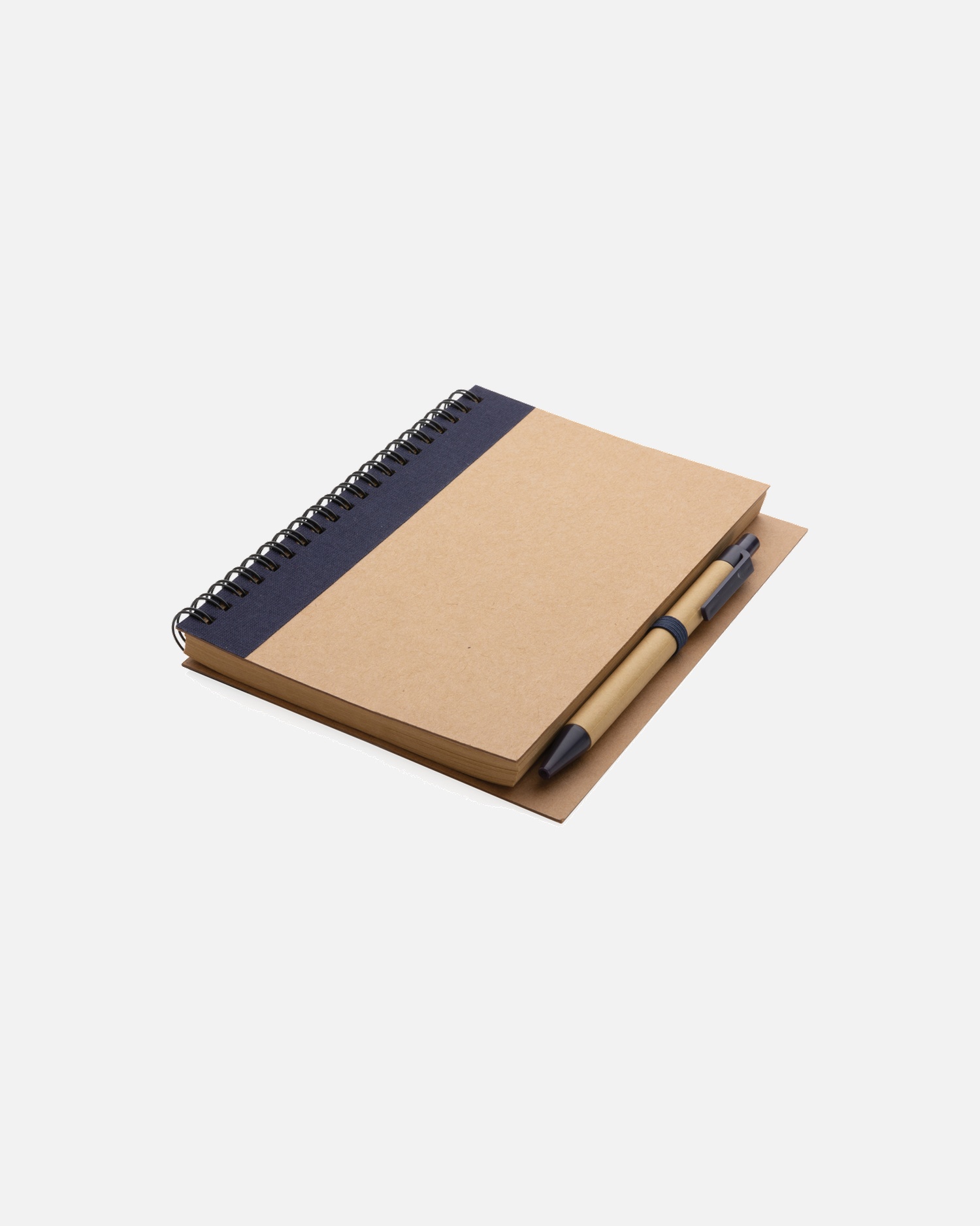 Kraft spiral notesbog med pen