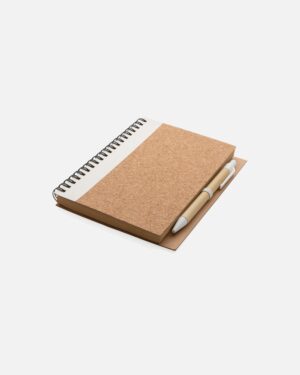 Kork spiral notesbog med pen