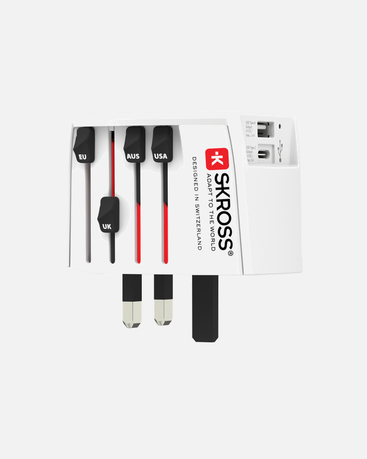 SKROSS World Travel Adapter MUV 2polet USB (1 USB-C 1 USB-A)