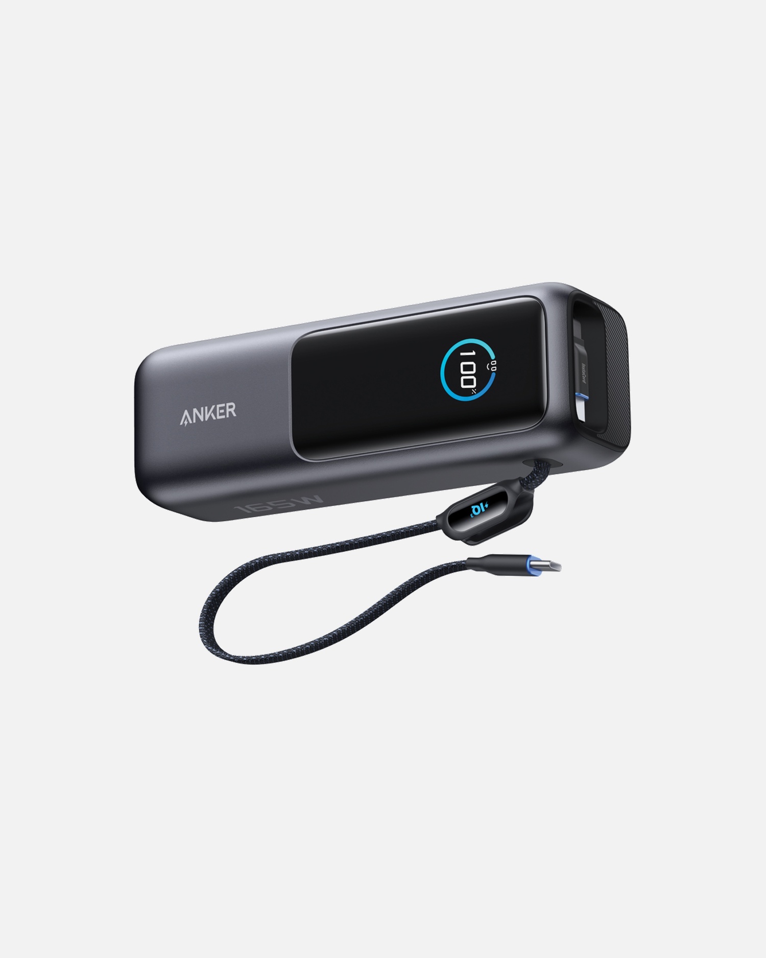 Anker Power Bank 25.000 mAh 165 W, intern udtrækkeligt kabel