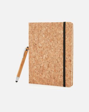 A5 notesbog med bambus styluspen